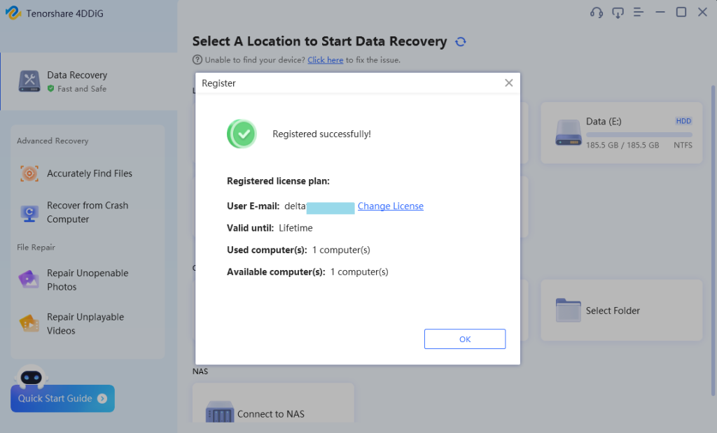 Tenorshare 4DDiG 9.9.1.6 Crack + Registration Key 2024